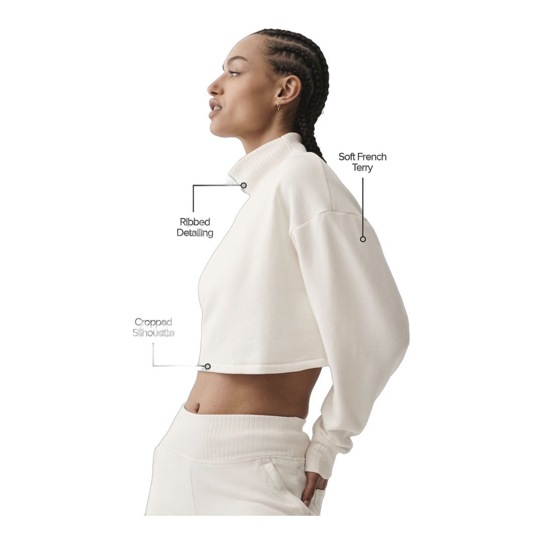 alo Cropped Serenity Coverup - Ivory by Alo Yoga