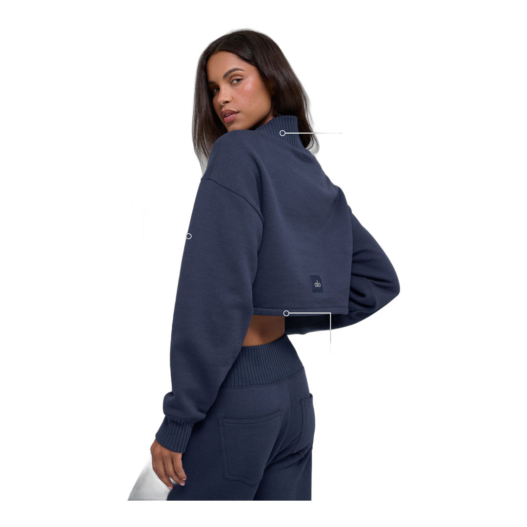 alo Cropped Serenity Coverup - Navy by Alo Yoga