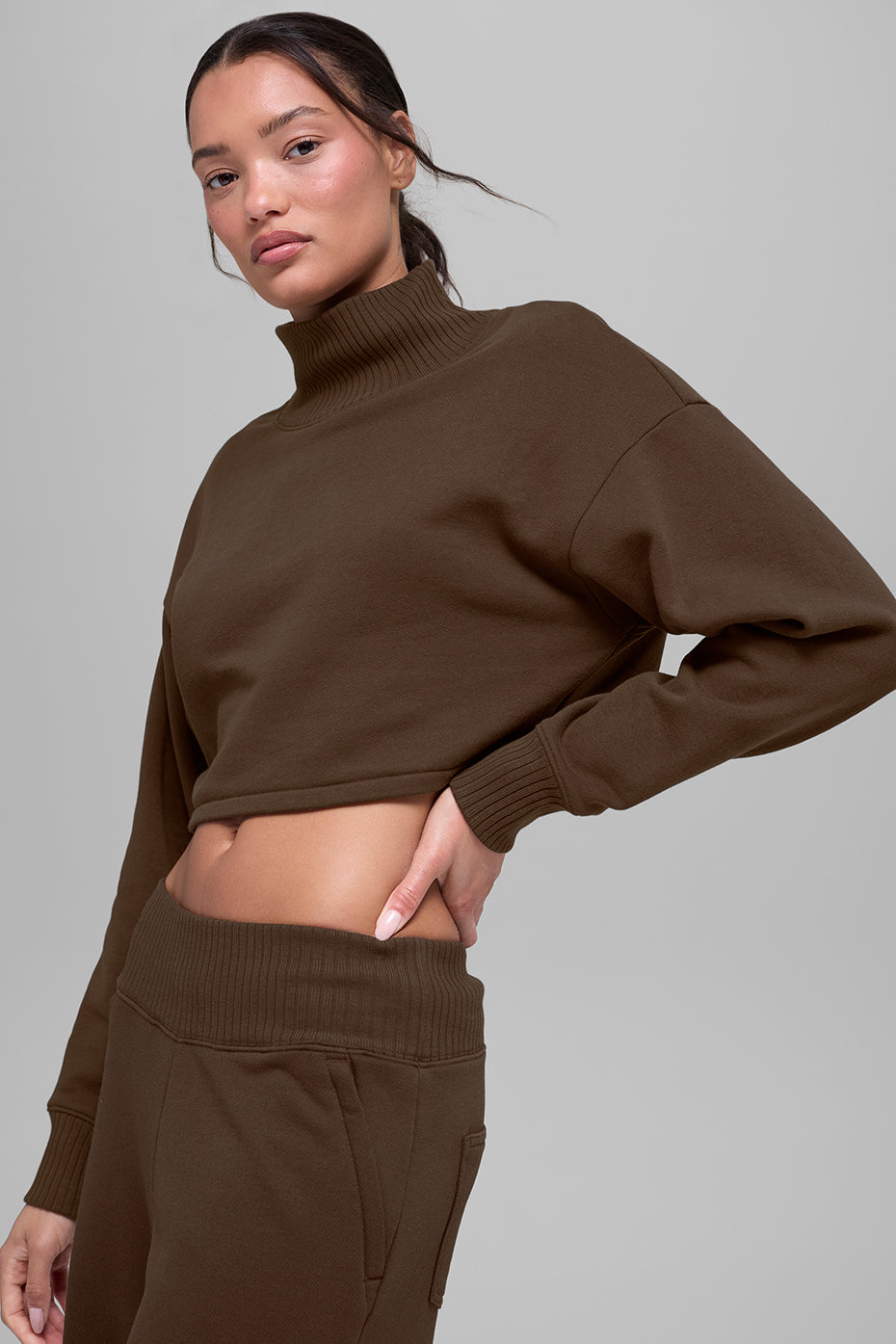 Cropped Serenity Coverup - Espresso (W3875R)