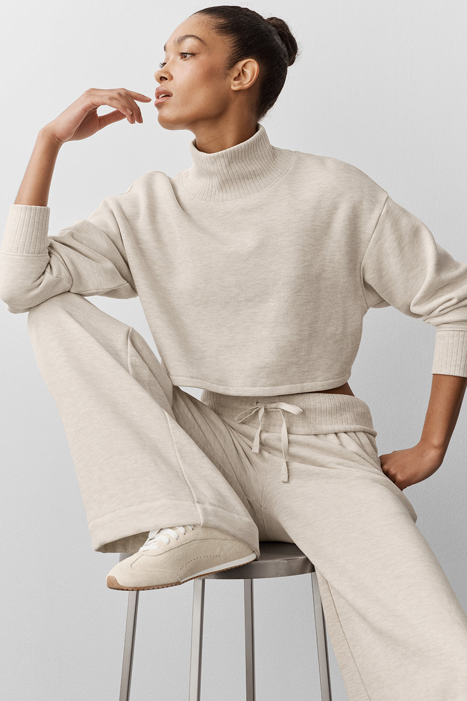 Cropped Serenity Coverup - Oatmeal Heather (W3875R)