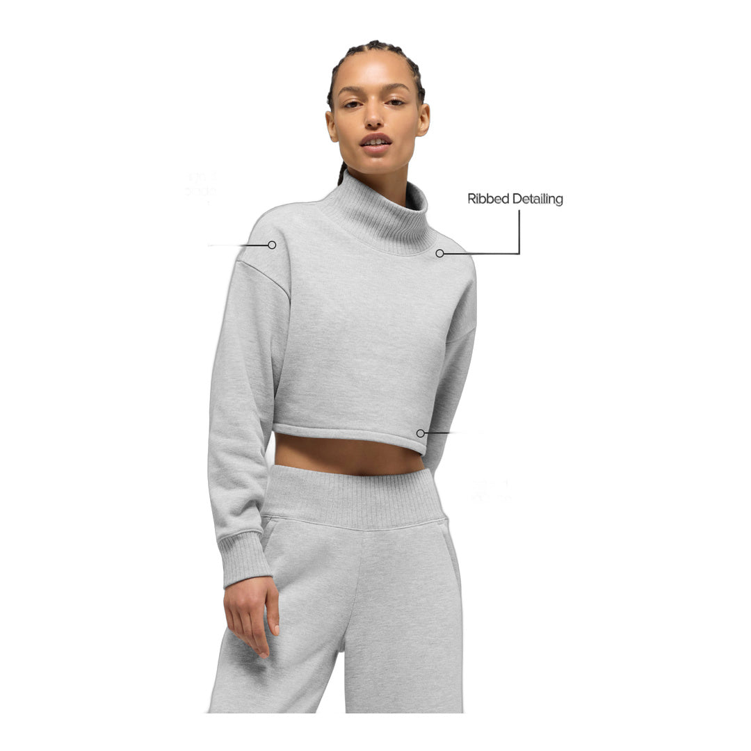 alo Cropped Serenity Coverup - Athletic Heather Grey by Alo Yoga