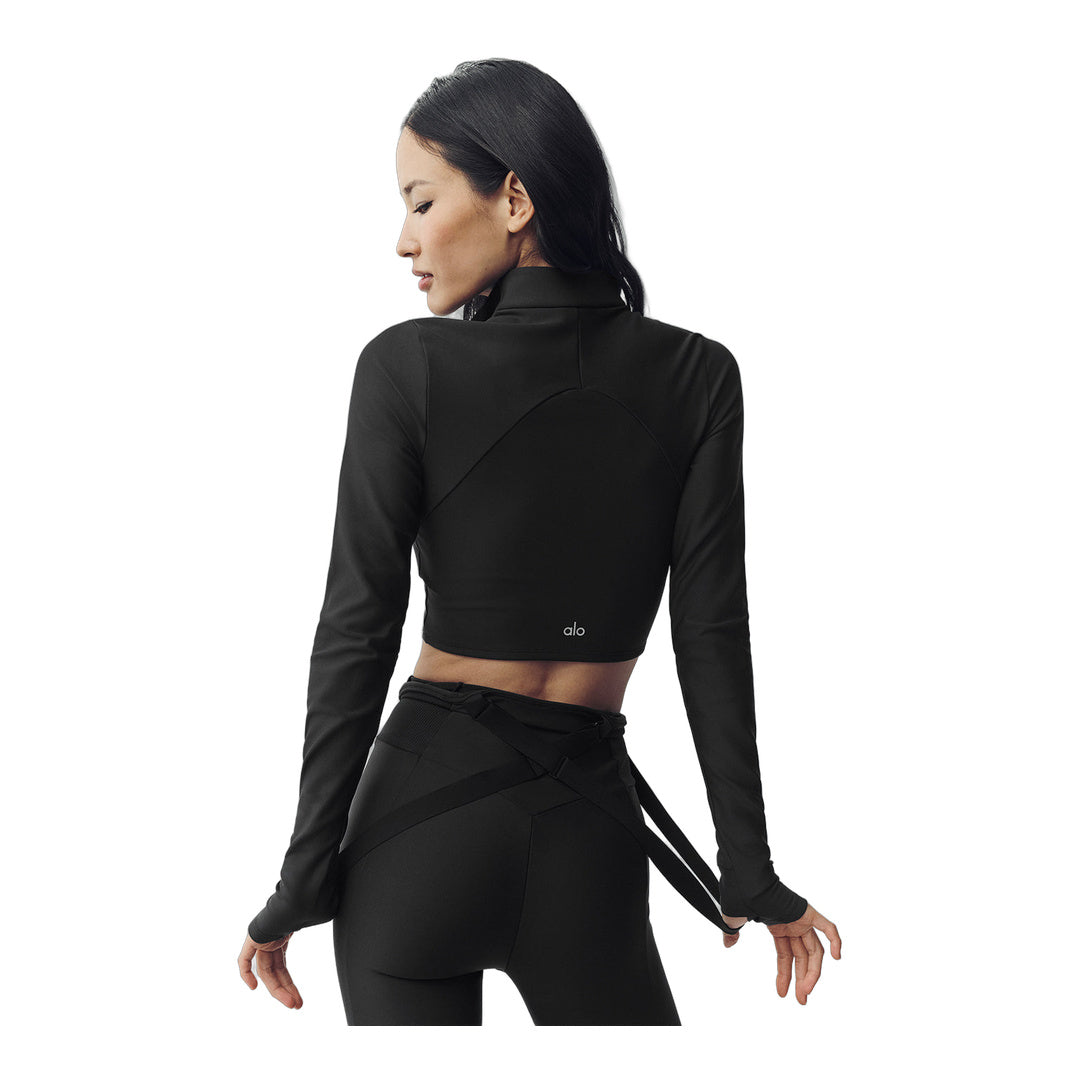alo Airlift Winter Warm Ski Time Long Sleeve - Black by Alo Yoga