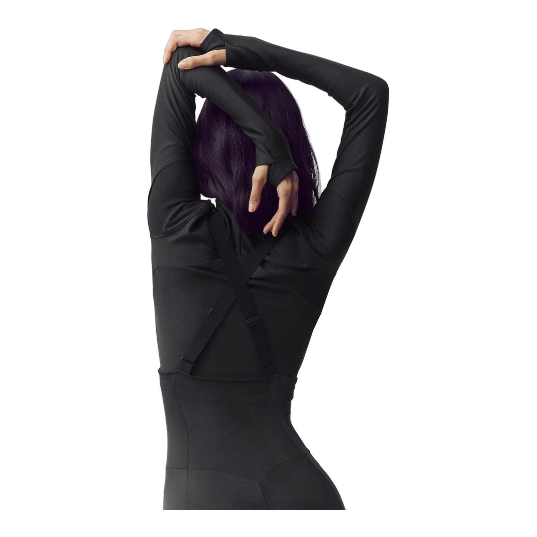 alo Airlift Winter Warm Mesh Ski Time Long Sleeve - Black by Alo Yoga