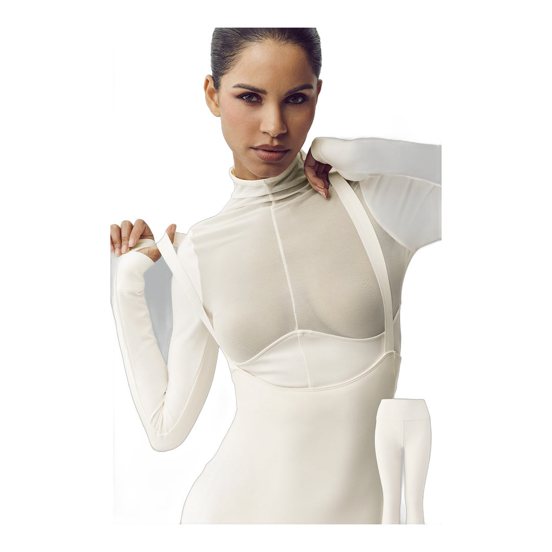 alo Airlift Winter Warm Mesh Ski Time Long Sleeve - Ivory by Alo Yoga