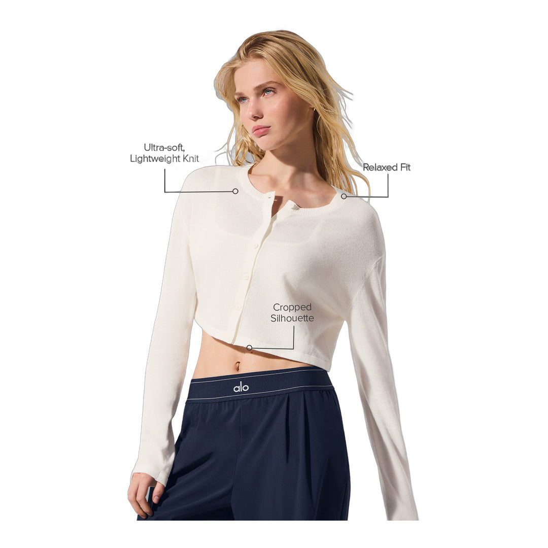 alo Supernatural Sweater Cardigan - Ivory by Alo Yoga