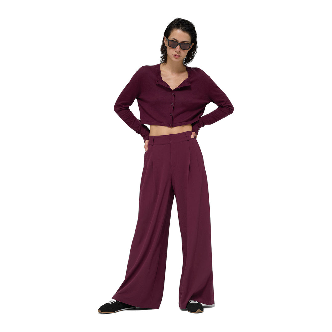 alo Supernatural Sweater Cardigan - Burgundy by Alo Yoga