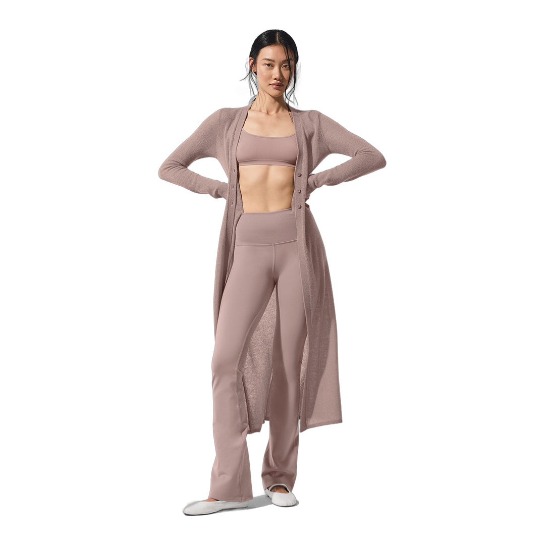 alo Sheer Cashmere Long Cardigan - Taupe by Alo Yoga