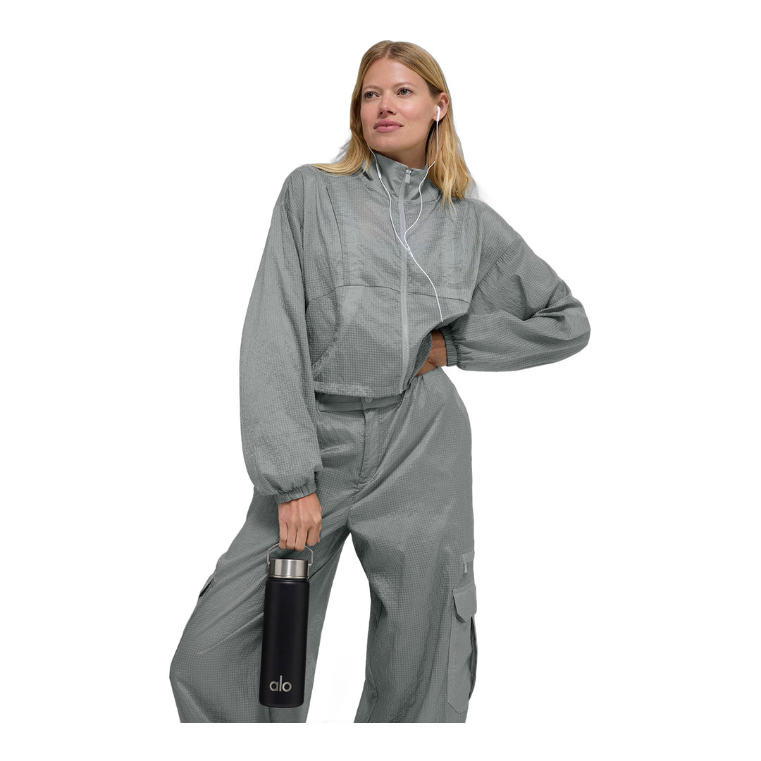 alo Game Time Full Zip Jacket - Lunar Grey by Alo Yoga