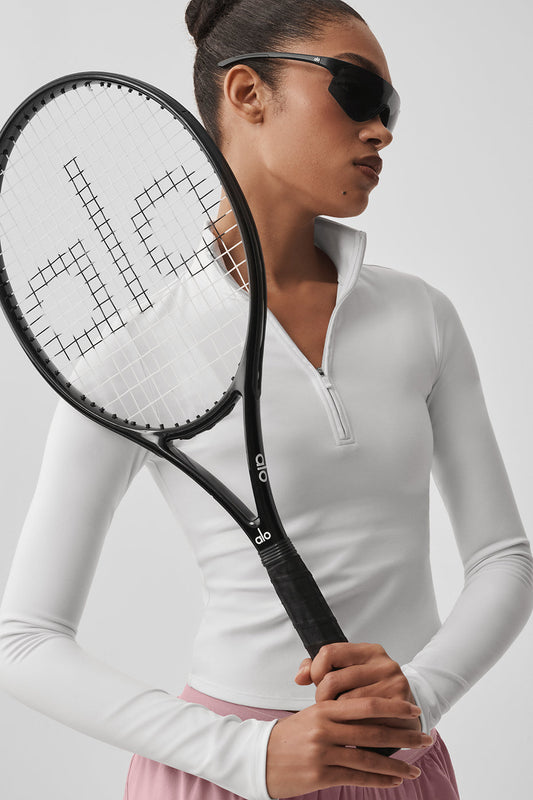 ALO Softsculpt Precision 1/4 Zip Long Sleeve - White (W3967R)