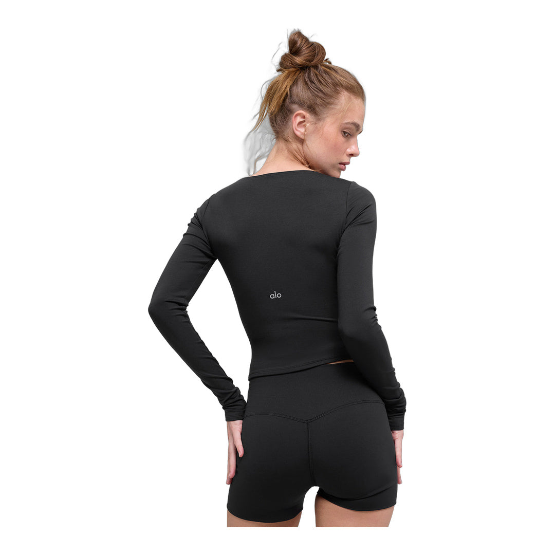 alo ALO Softsculpt Precision Long Sleeve - Black by Alo Yoga