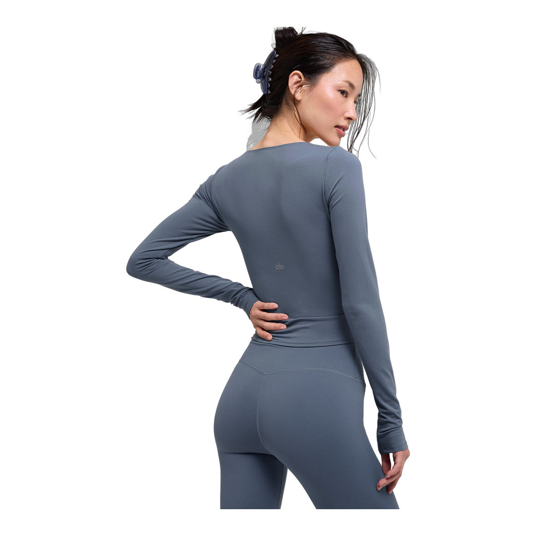 alo ALO Softsculpt Precision Long Sleeve - Bluestone by Alo Yoga