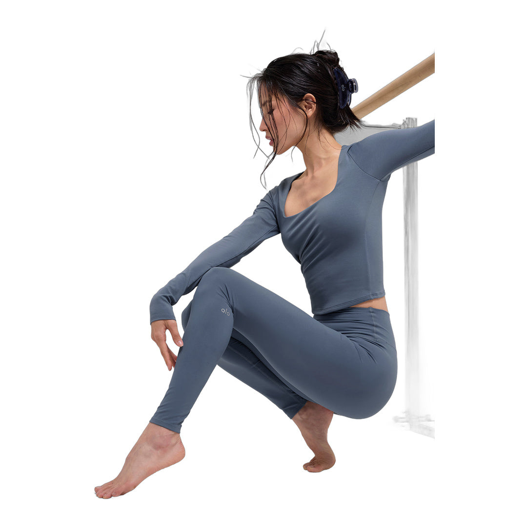 alo ALO Softsculpt Precision Long Sleeve - Bluestone by Alo Yoga