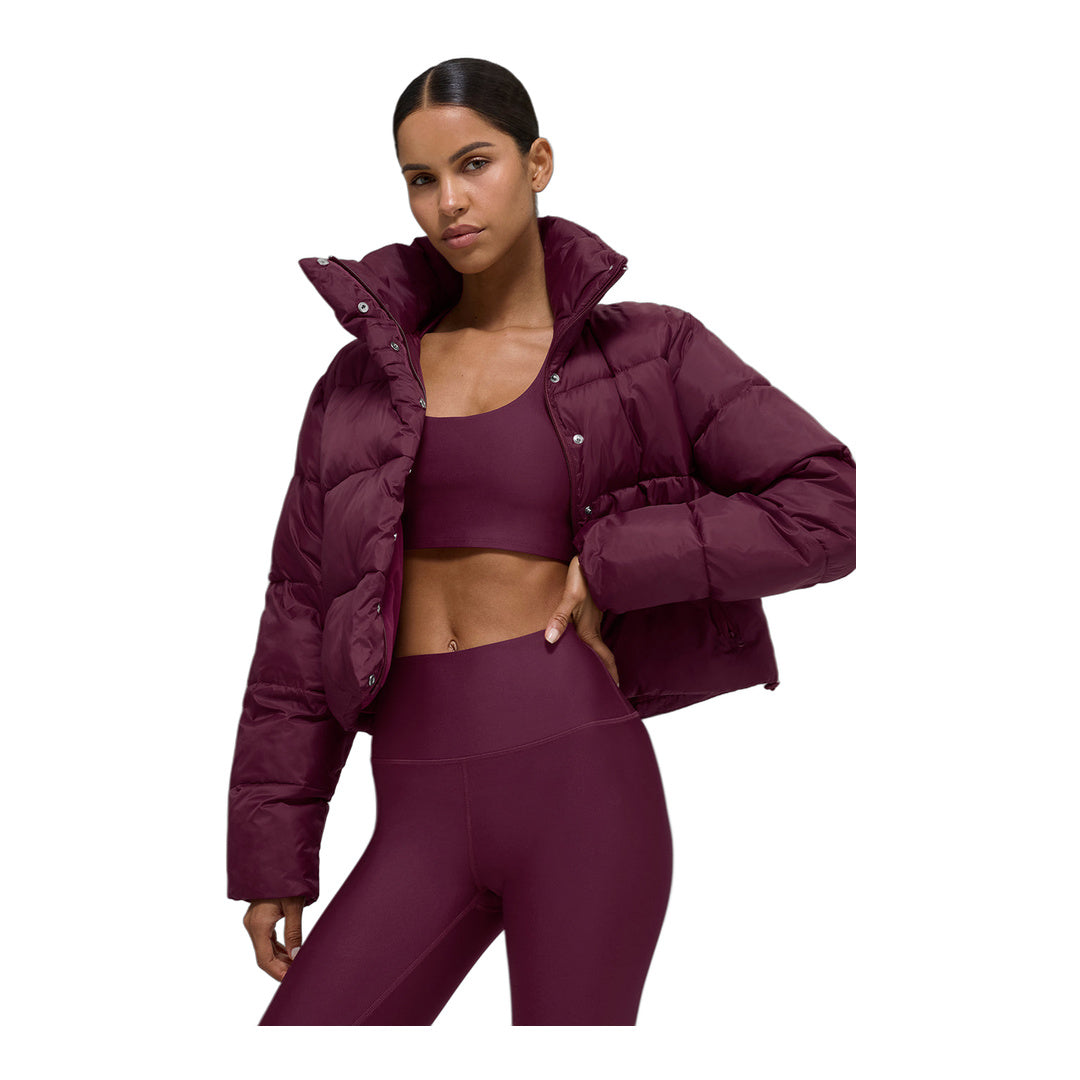 alo Gold Rush Puffer - Burgundy by Alo Yoga
