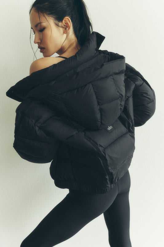 Aspen Love Puffer Jacket - Black (W4433R)