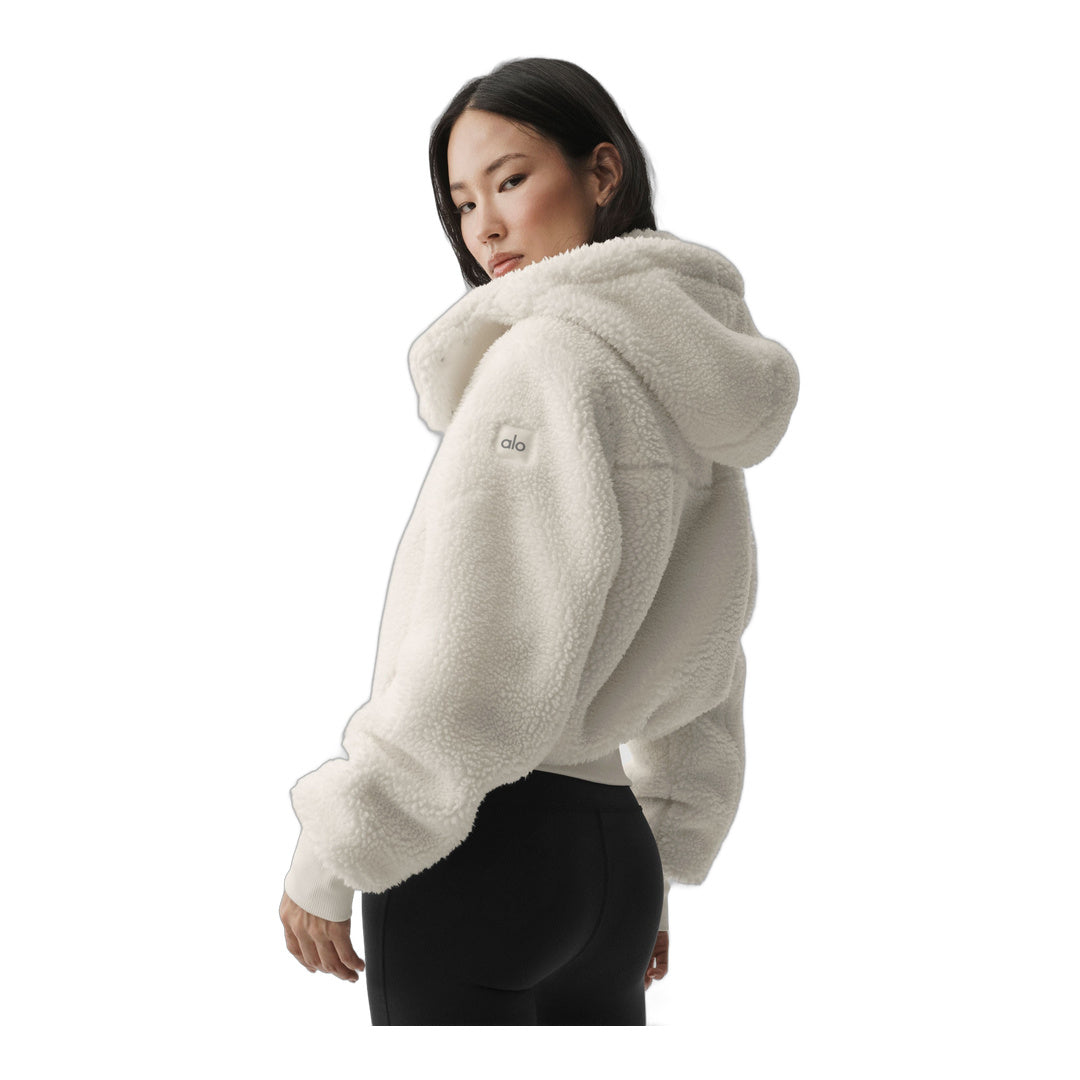 alo Foxy Sherpa Jacket - Ivory by Alo Yoga