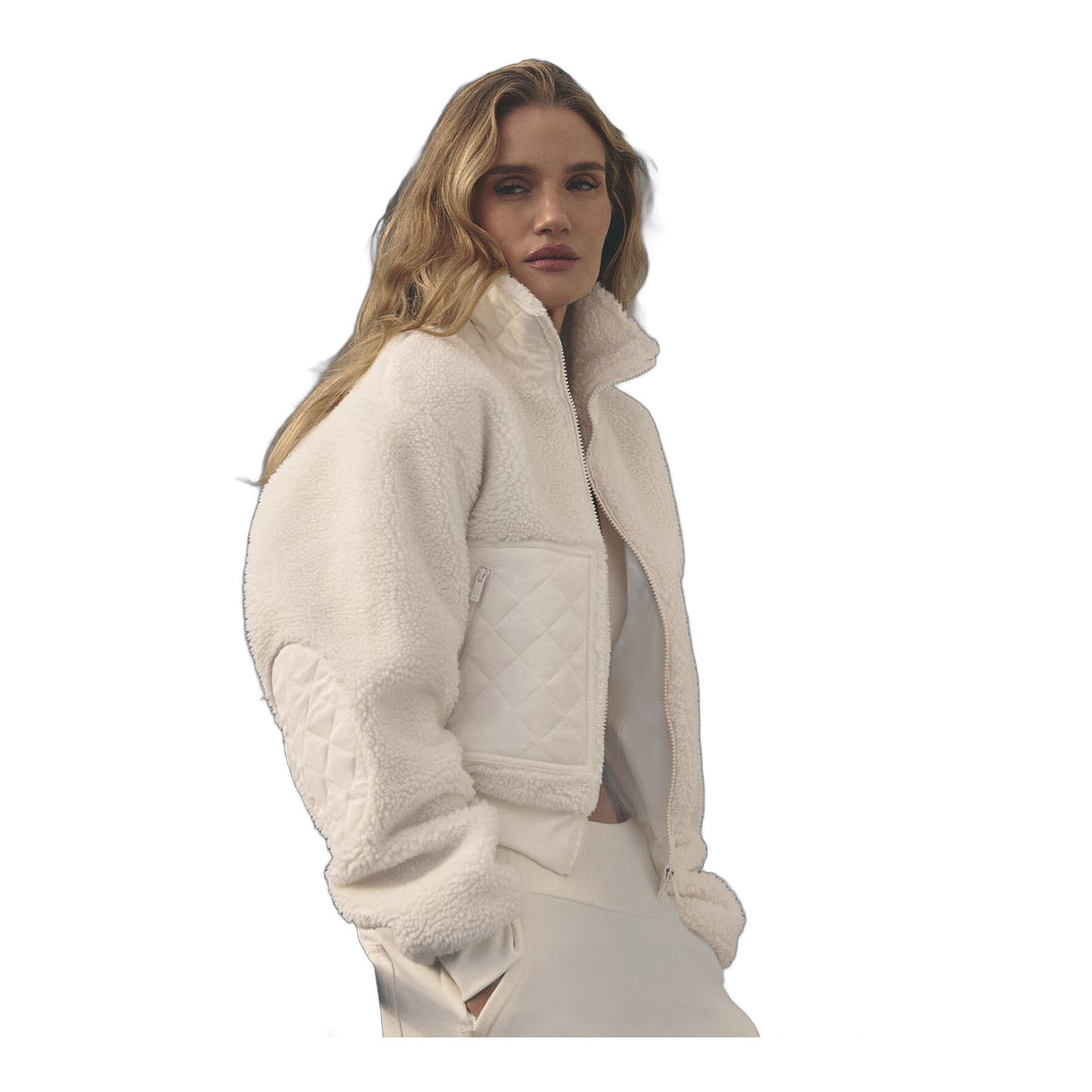 alo Sherpa Edge Bomber - Ivory by Alo Yoga