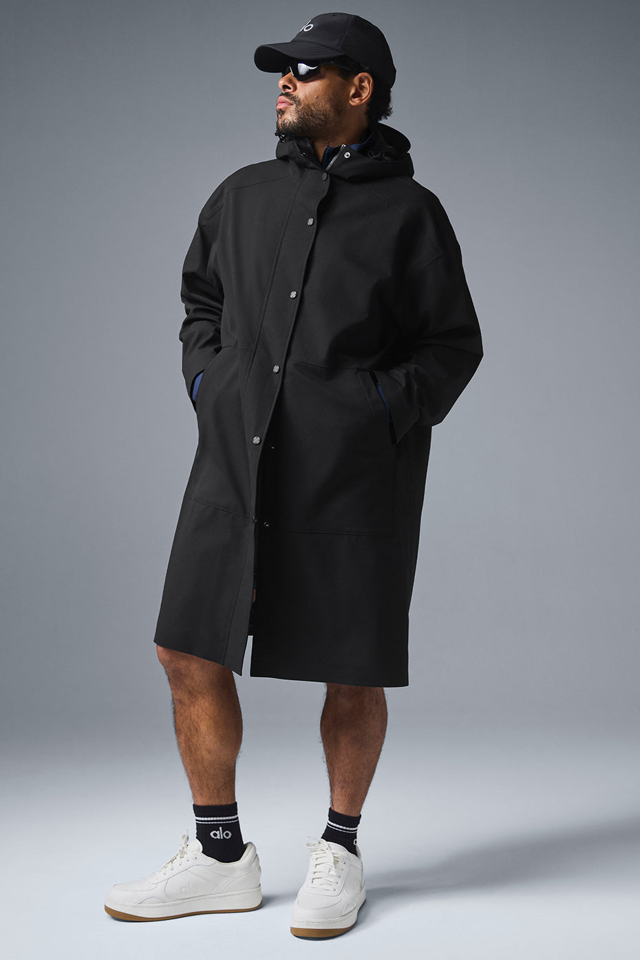 Rain Or Shine Long Coat - Black (MENSW4560R)
