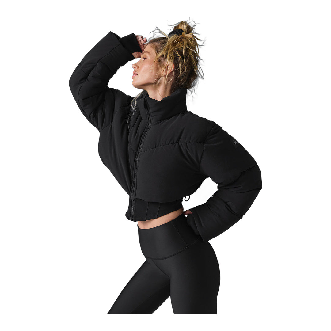 alo Main Act Corset Puffer - Black by Alo Yoga
