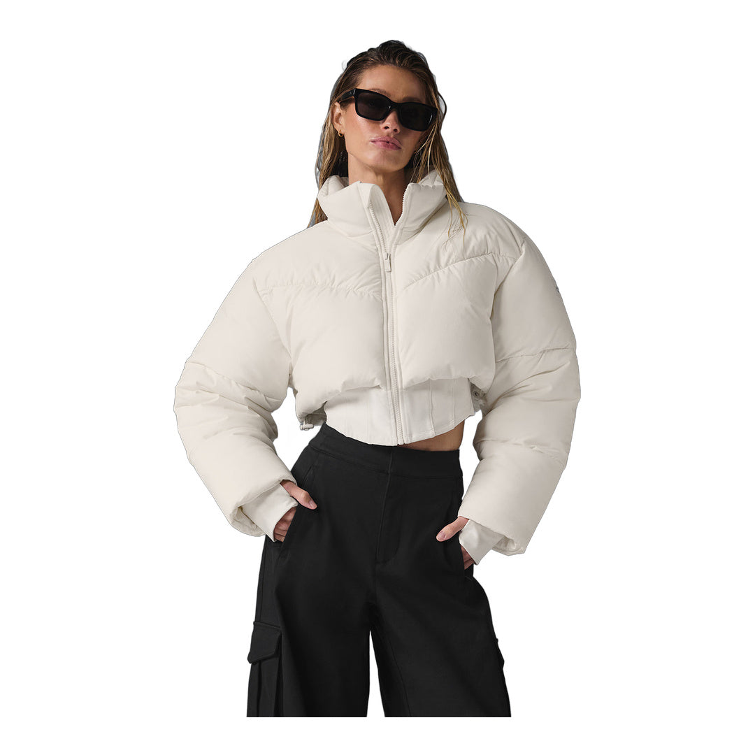 alo Main Act Corset Puffer - Ivory/Ivory by Alo Yoga
