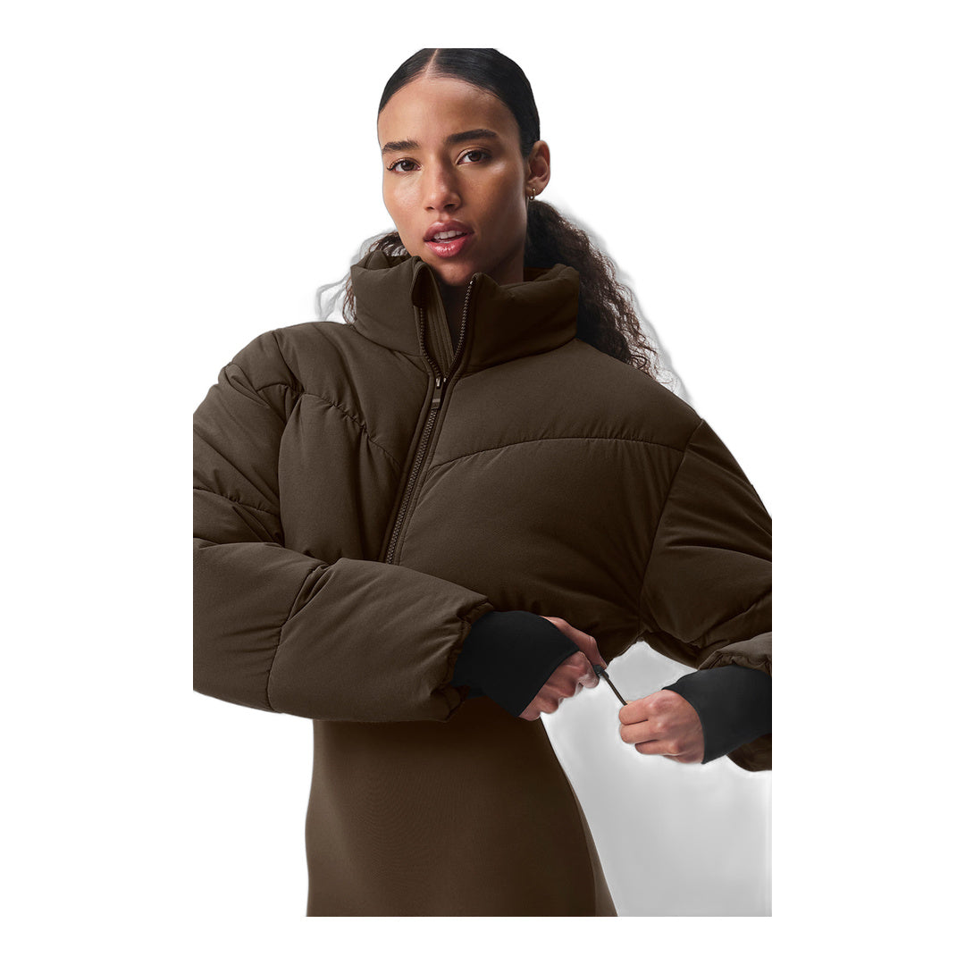 alo Main Act Corset Puffer - Espresso/Black by Alo Yoga