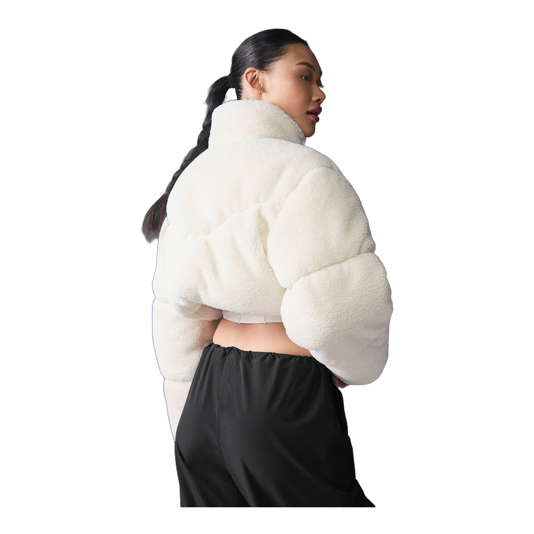 alo Sherpa Main Act Corset Puffer - Ivory by Alo Yoga