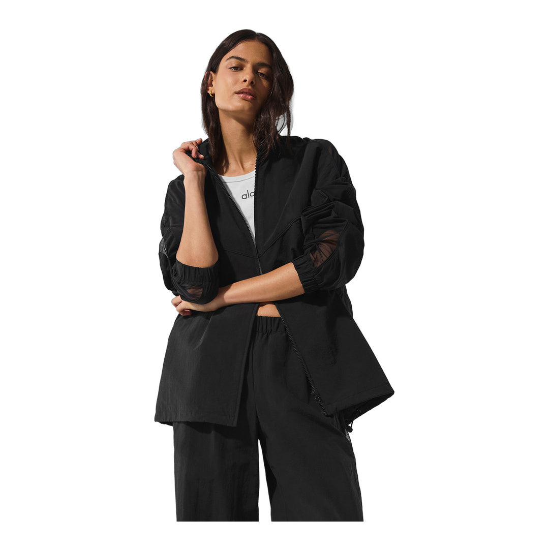 alo Origin Full-Zip Track Jacket - Black by Alo Yoga