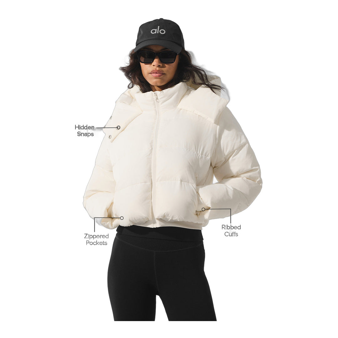 alo Foxy Puffer Jacket - Ivory by Alo Yoga