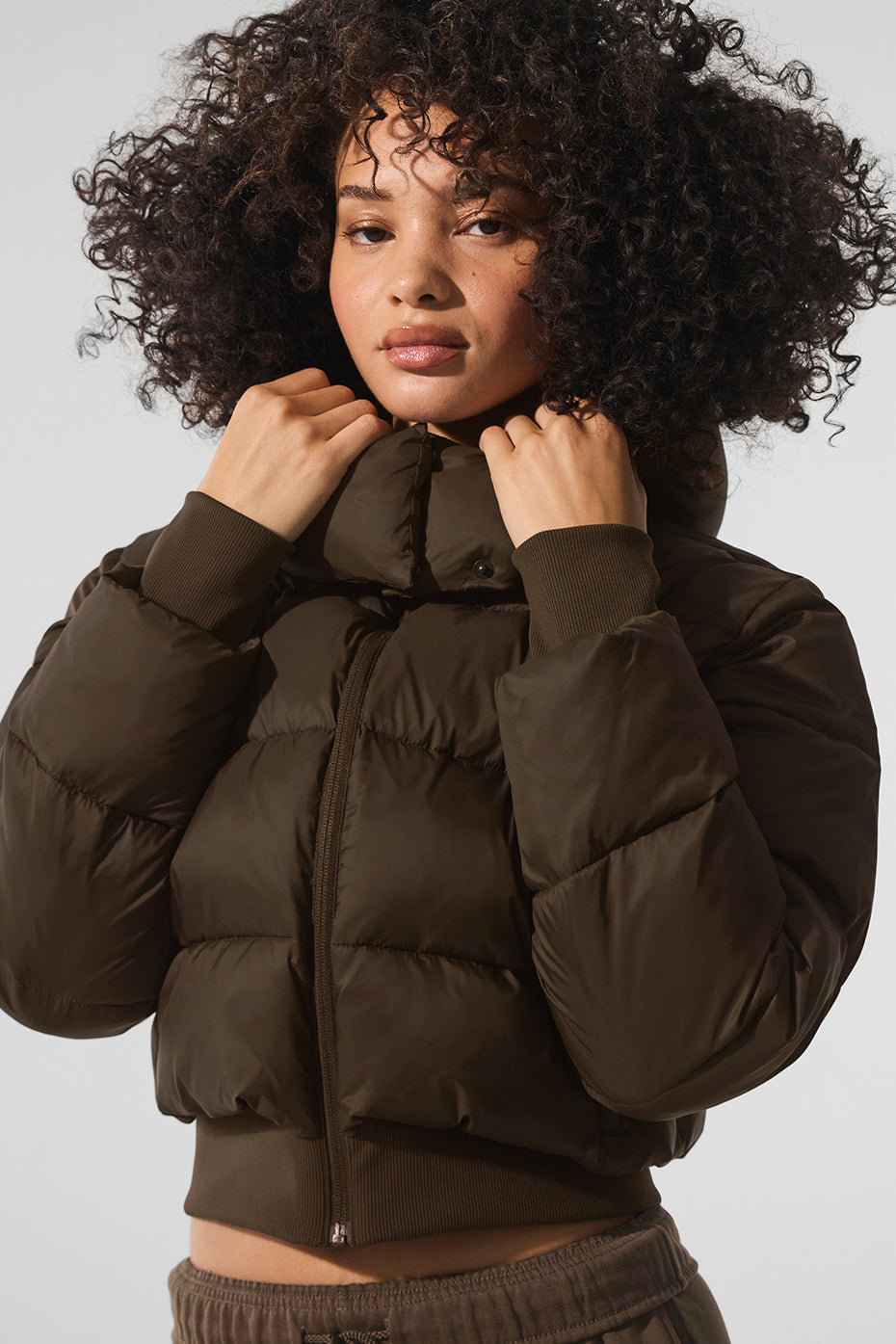 Foxy Puffer Jacket - Espresso (W4664R)