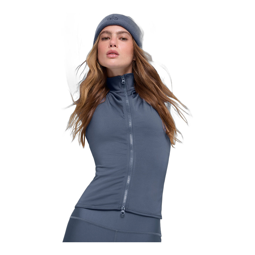 alo Airlift Winter Warm Radiant Full-Zip Jacket - Bluestone by Alo Yoga