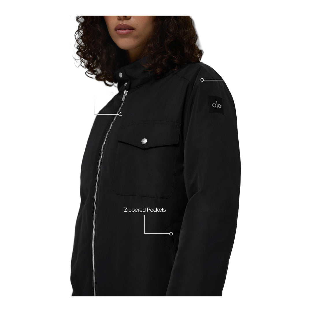 alo Work It Bomber - Black by Alo Yoga