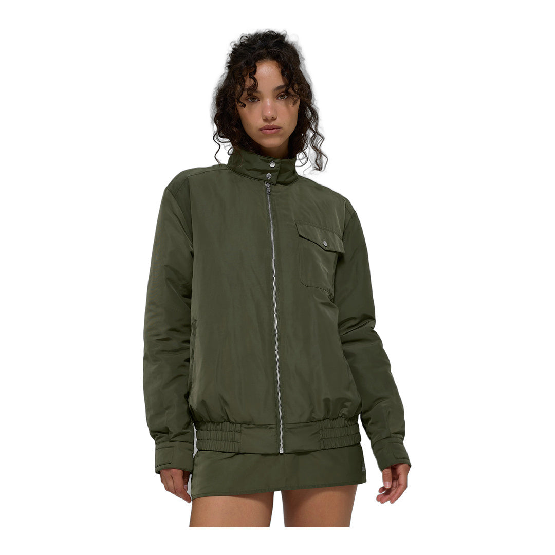 alo Work It Bomber - Green Olive by Alo Yoga