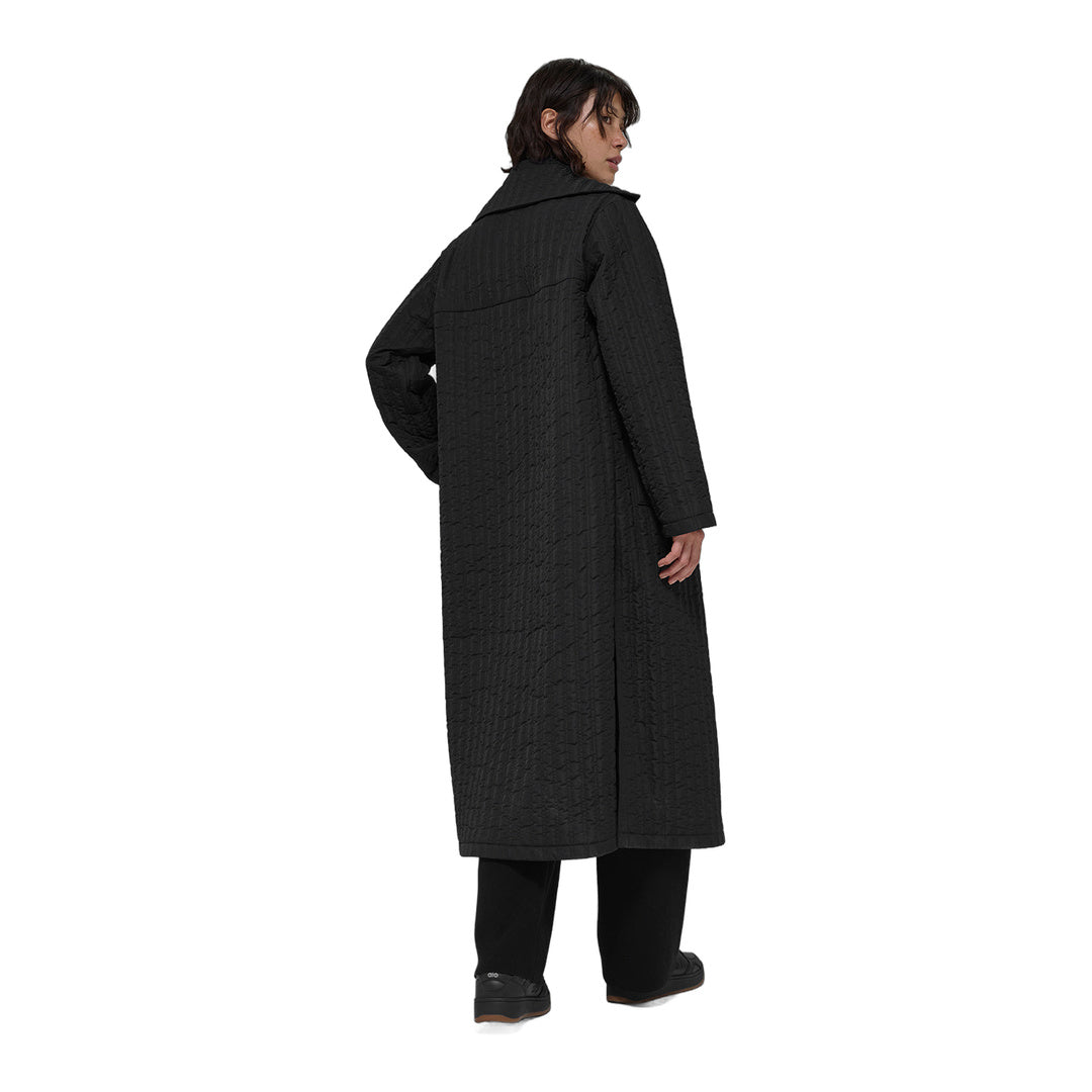 alo Quilted Skyline Long Coat - Black by Alo Yoga