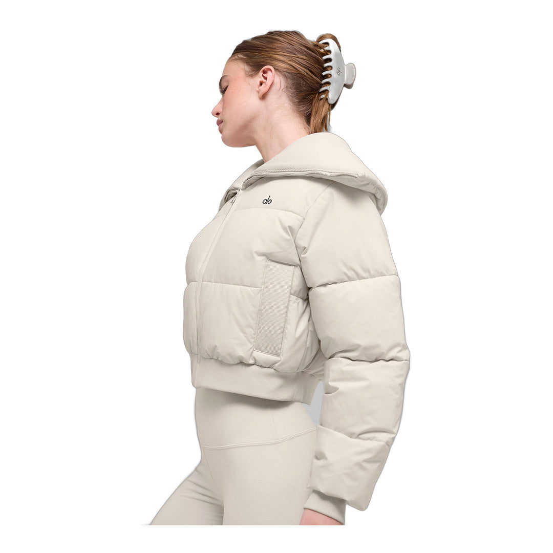 alo Captivate Puffer - Bone by Alo Yoga