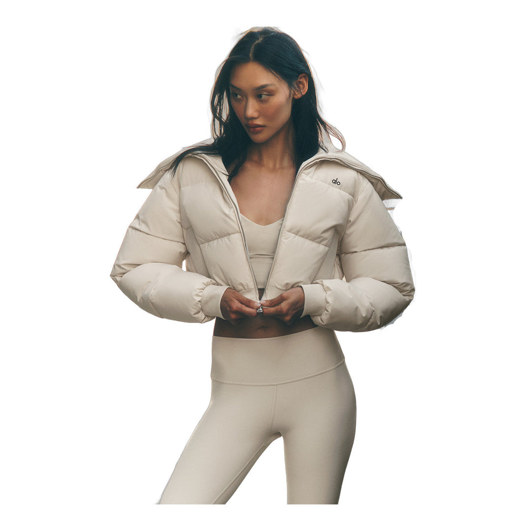 alo Captivate Puffer - Bone by Alo Yoga