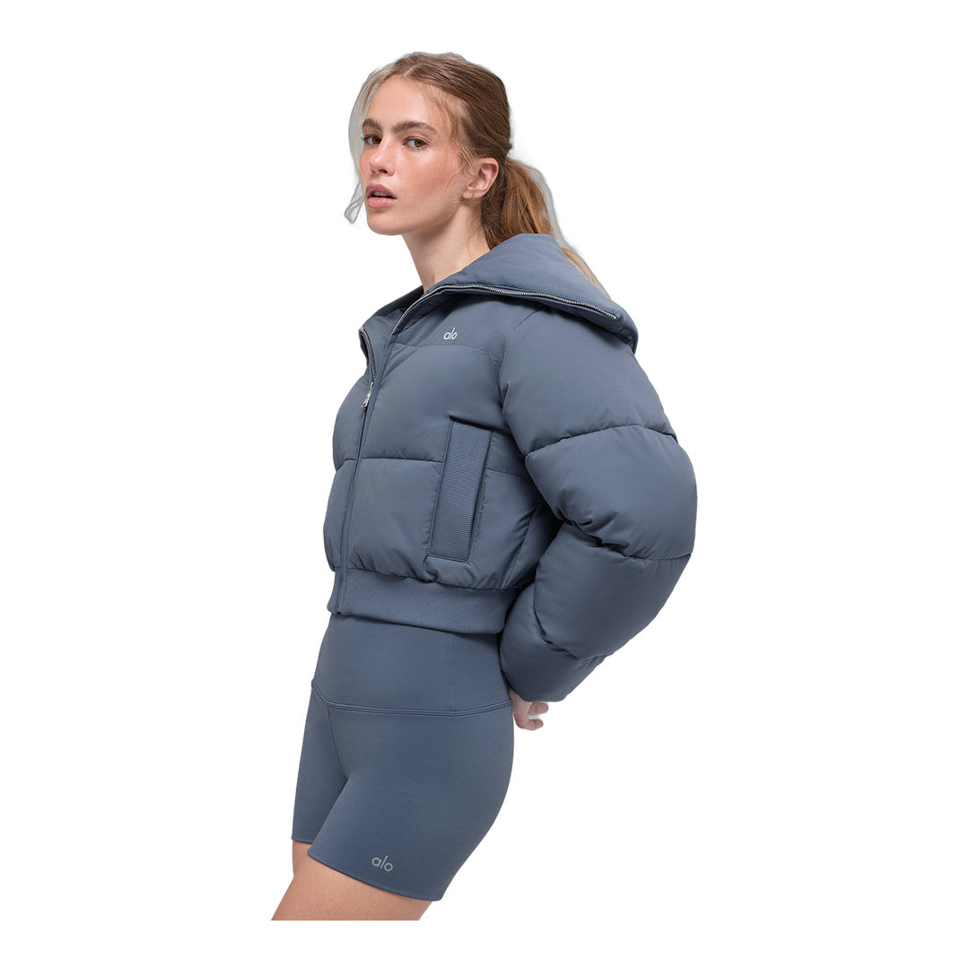 alo Captivate Puffer - Bluestone by Alo Yoga