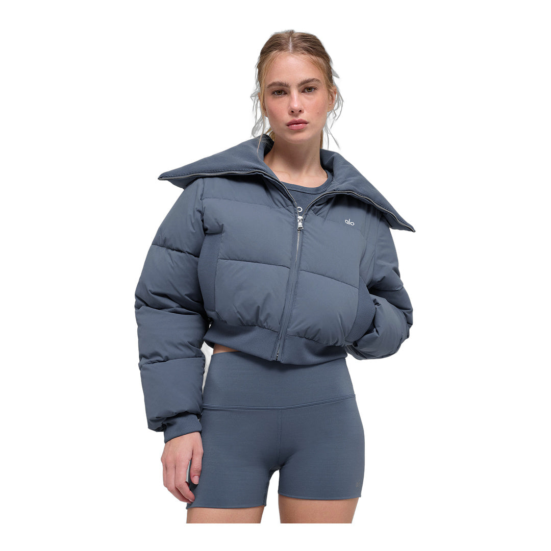 alo Captivate Puffer - Bluestone by Alo Yoga
