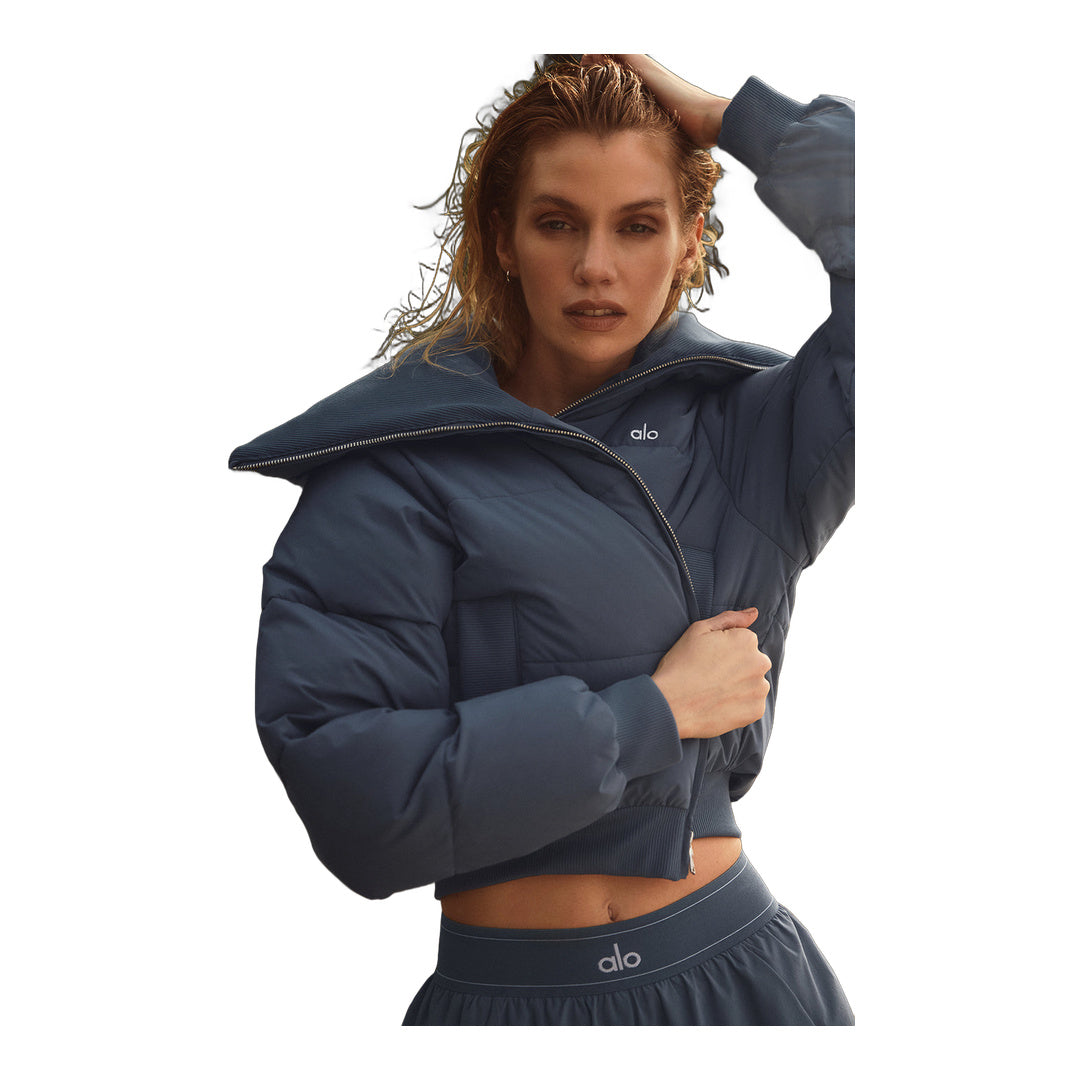 alo Captivate Puffer - Bluestone by Alo Yoga