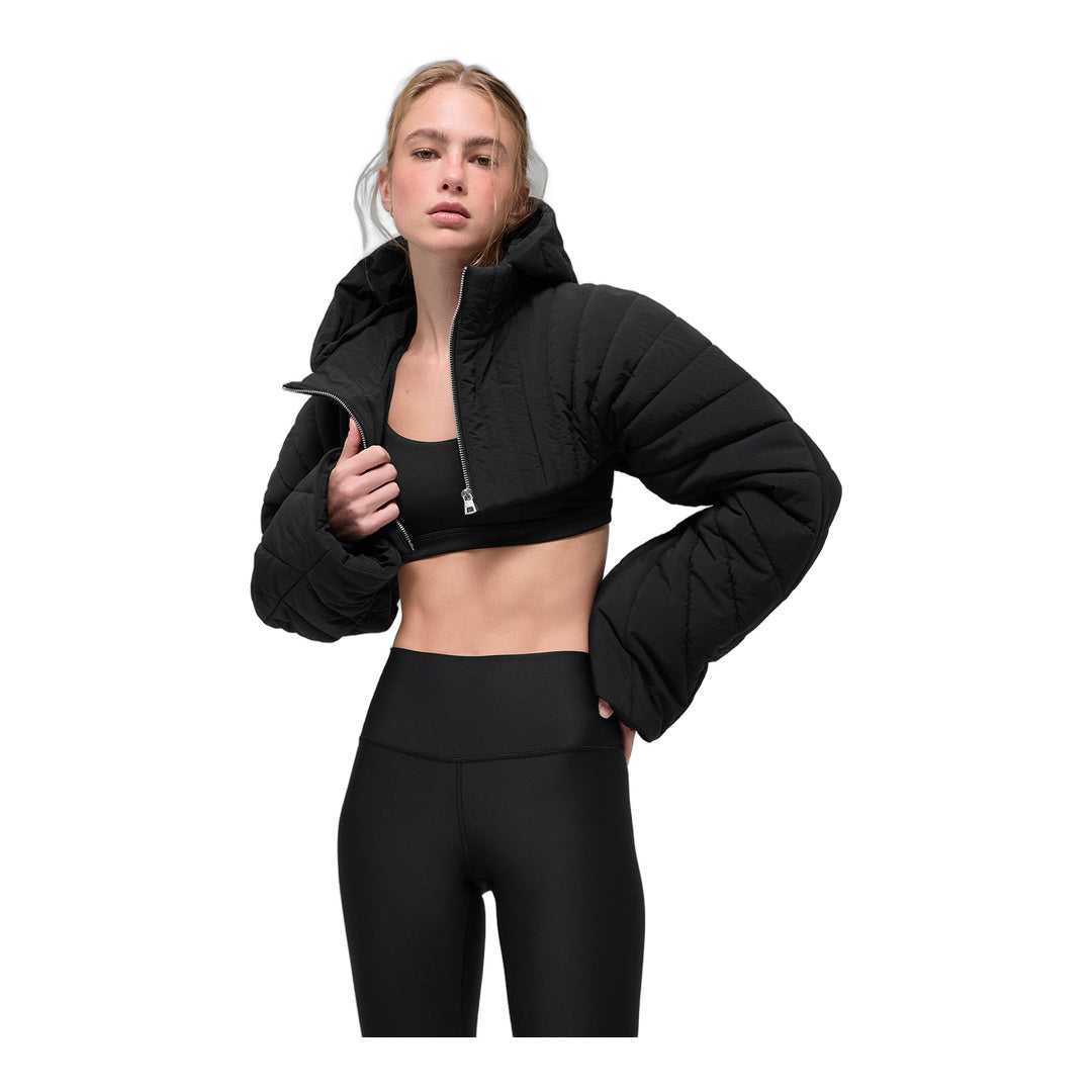 alo Quilted Starlight Puffer Shrug - Black by Alo Yoga