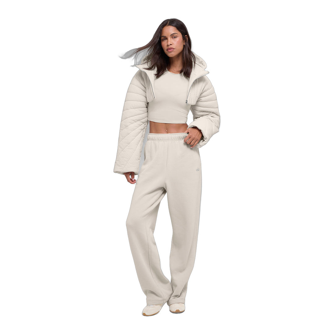 alo Quilted Starlight Puffer Shrug - Bone by Alo Yoga