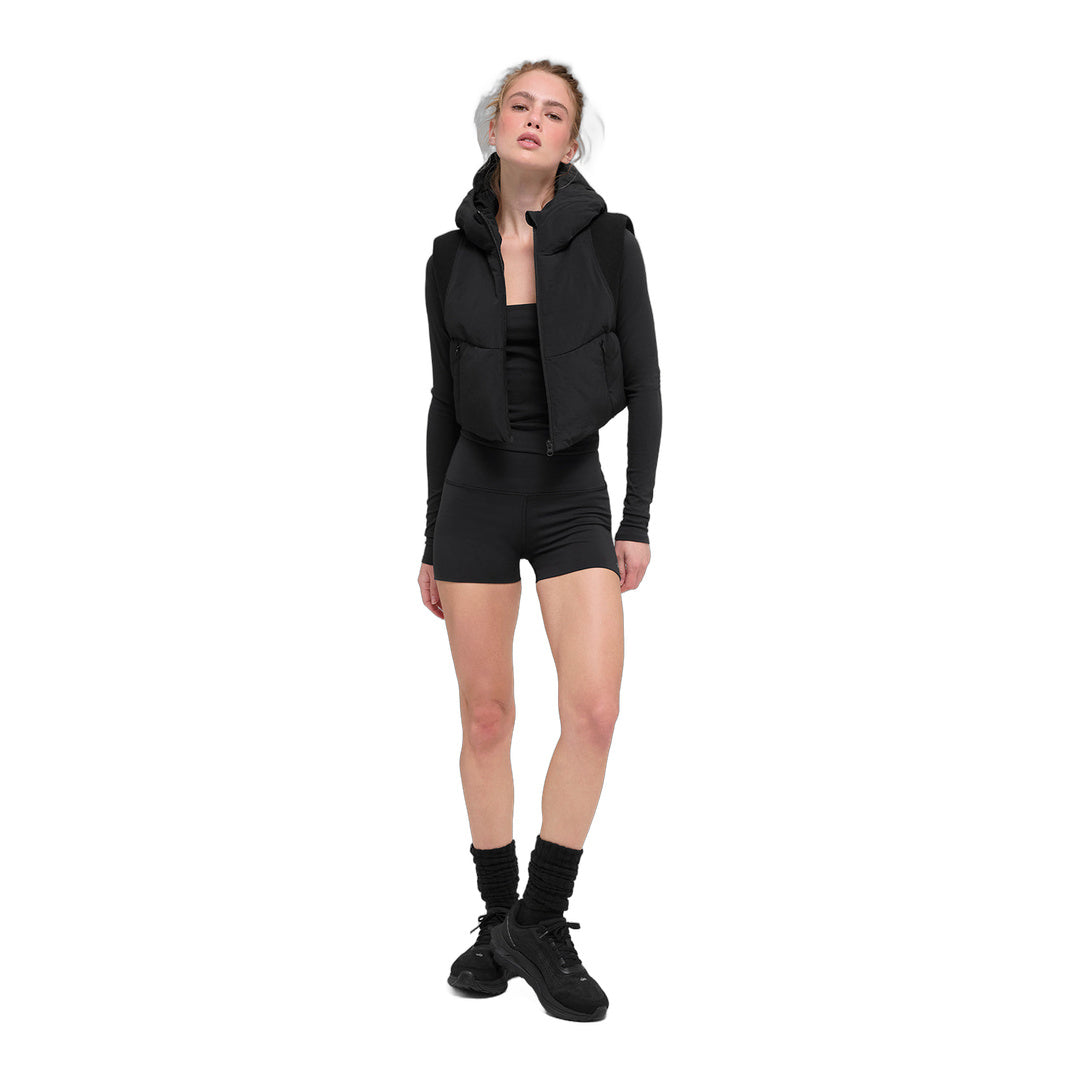 alo Fast Lane Puffer Vest - Black by Alo Yoga