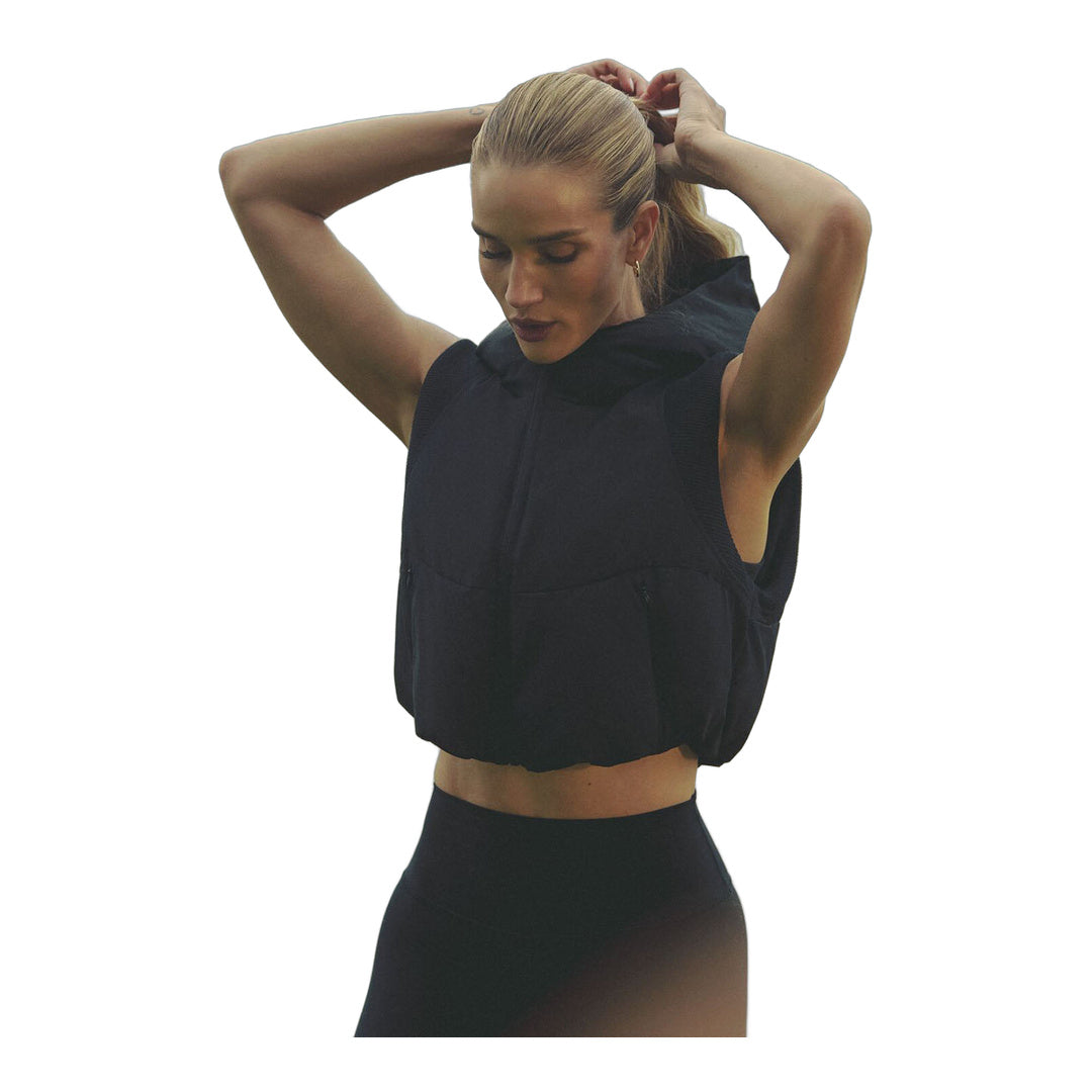 alo Fast Lane Puffer Vest - Black by Alo Yoga