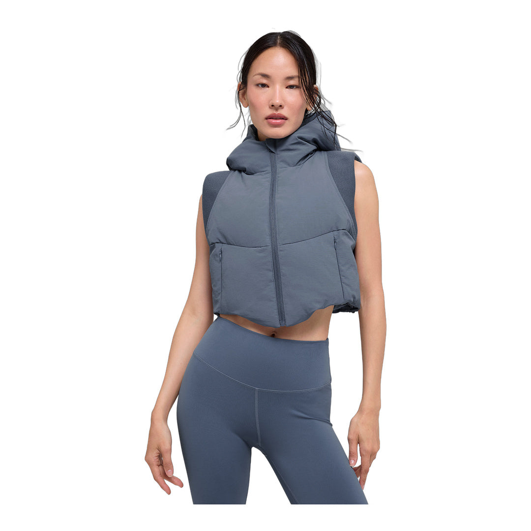 alo Fast Lane Puffer Vest - Bluestone by Alo Yoga