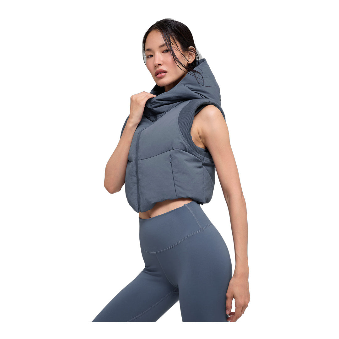 alo Fast Lane Puffer Vest - Bluestone by Alo Yoga