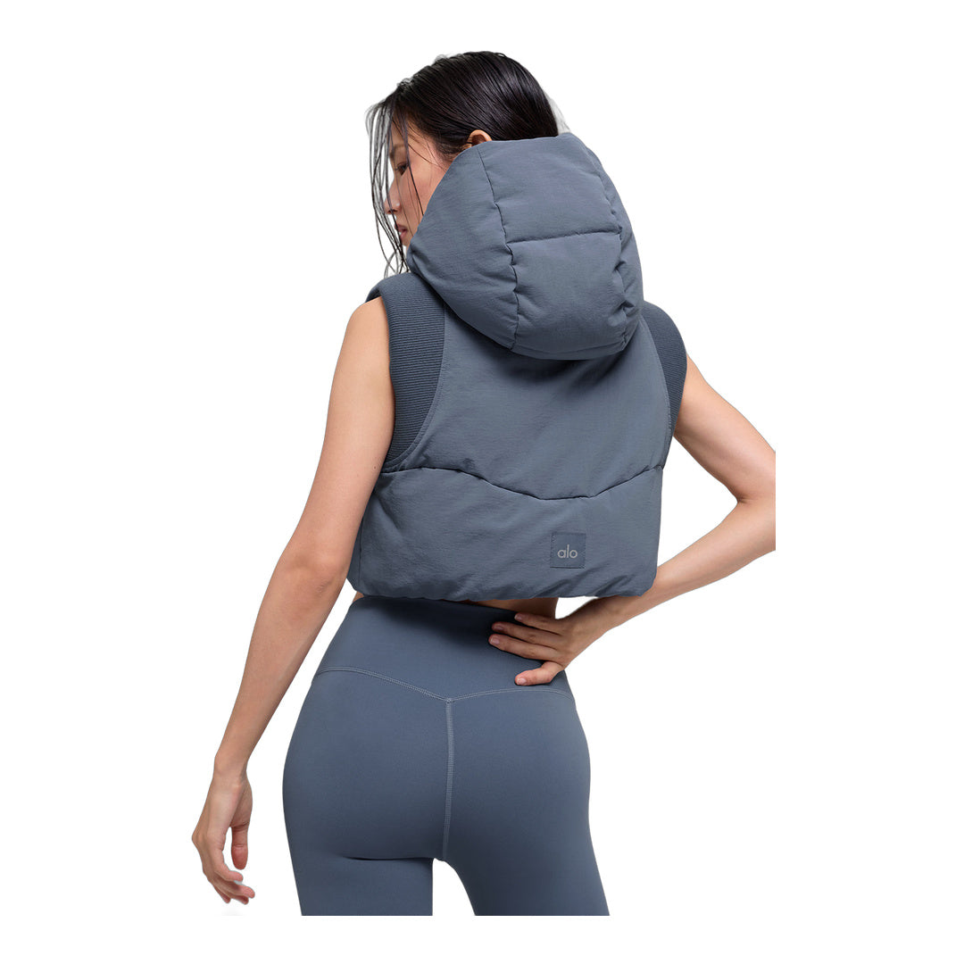 alo Fast Lane Puffer Vest - Bluestone by Alo Yoga