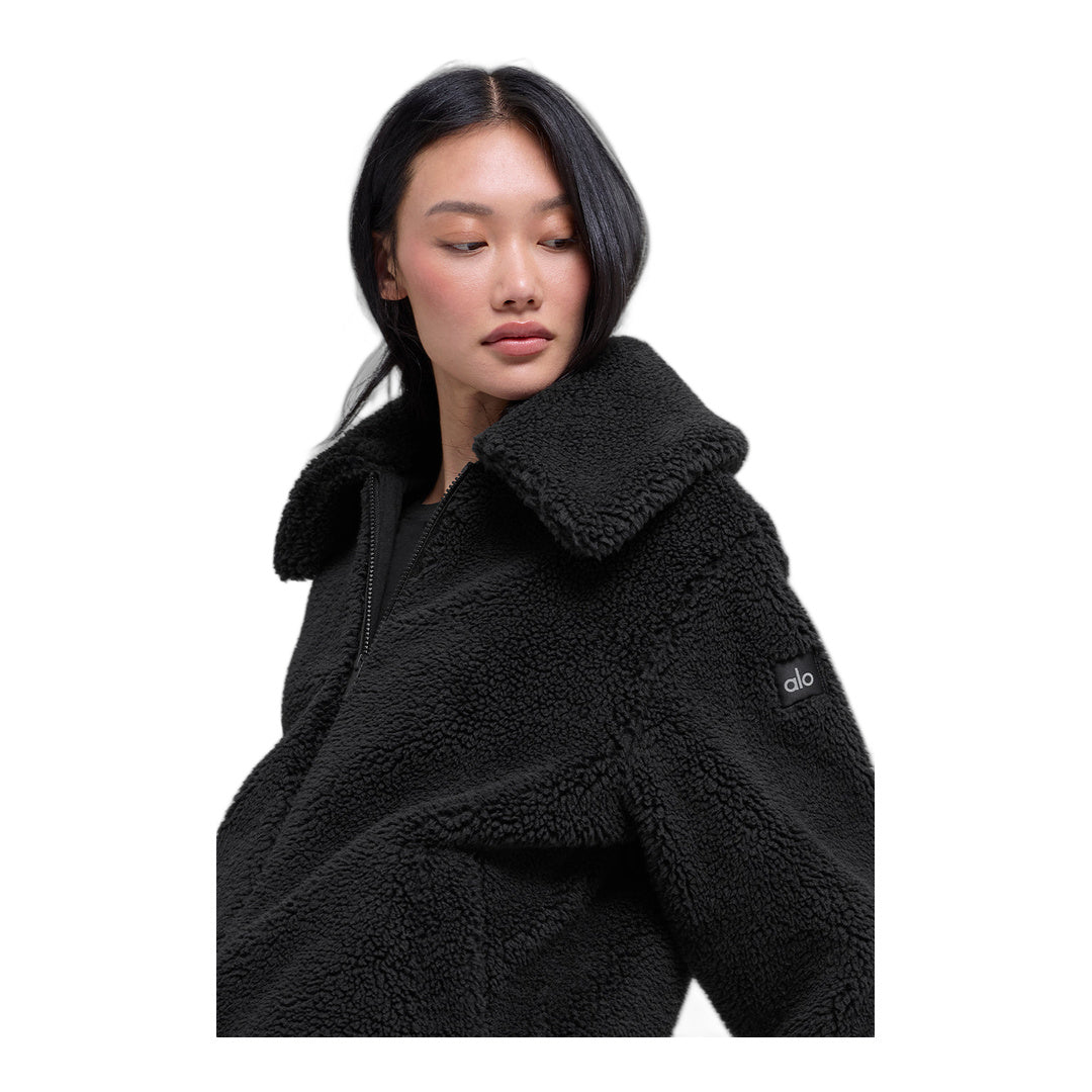 alo Sherpa Downtown Jacket - Black by Alo Yoga