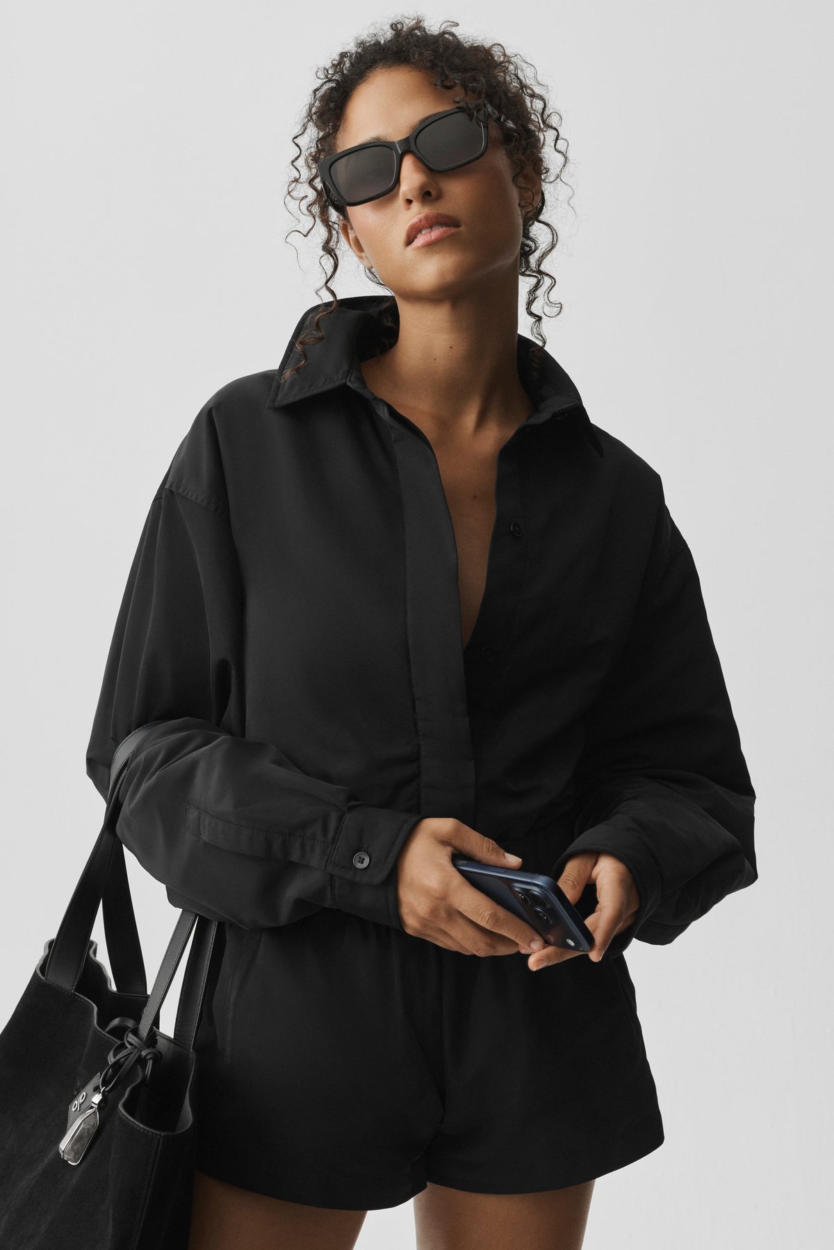Alo Yoga Socialite Shacket in Black, product image 5 of 6