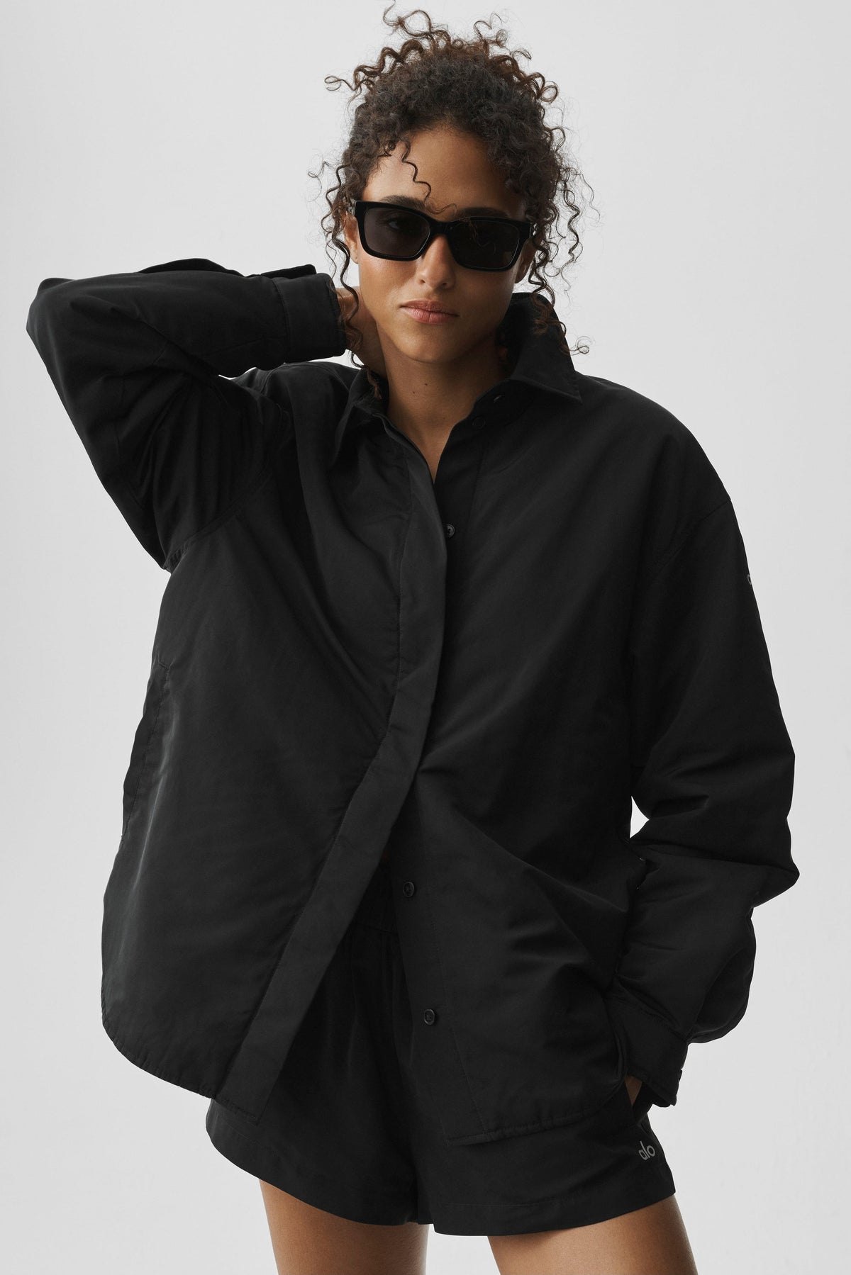 Alo Yoga Socialite Shacket in Black, product image 3 of 6