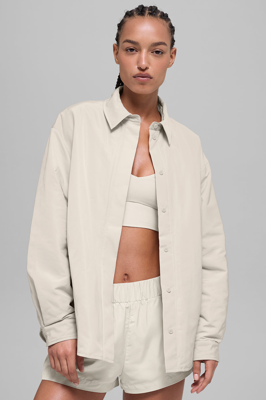 Socialite Shacket - Bone (W4711R)