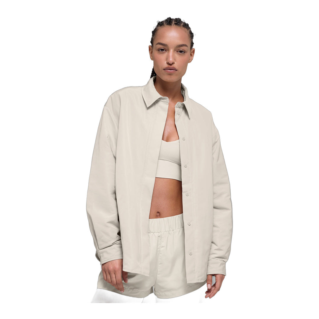 alo Socialite Shacket - Bone by Alo Yoga
