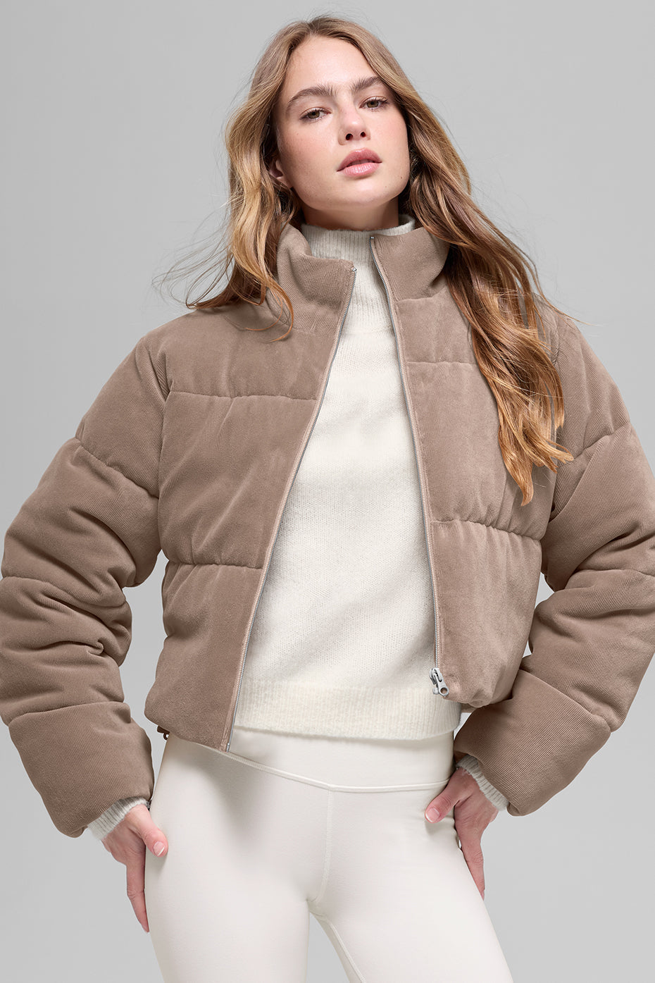 Micro Corduroy Dreamy Puffer - Chai Latte (W4749R)